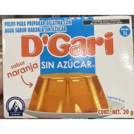 D'Gari 3 D'GARI Gelatin Dessert Sugar Free Orange. Gelatina Light Sin Azucar Naranja