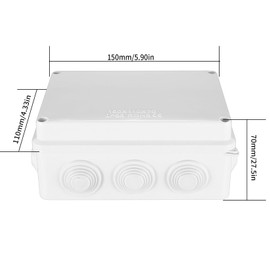 Surface-Mounted Junction Box Surface-Mounted Junction Box Outdoor Waterproof IP65 Electrical Box Waterproof IP65 ABS Plastic Terminal Box Junction Box White