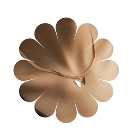 Yheakne Boho Butterfly Pendant Necklace Gold Herringbone Chain Snake Chain Necklace Chunky Omega Chain Necklace Chain Jewellery for Women and Girls