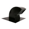 Goose Neck Painted Exhaust Roof Vent (4 Inch, Black)
