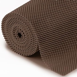 SteadMax Shelf Liner, 12 inches x 20 feet, Non-Slip Ultra-Grip Mats for Kitchen or Bathroom Shelves, Cabinets, Pantry, Non-Adhesive Drawer Liner, Durable, Strong, Brown (1 Pack)