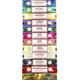 Satya Incense Sticks - 12 Flavours - 15g Each