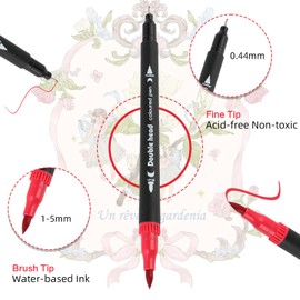 HornedDragon 80 Colors Art Markers for Adults and Kids, Dual Tip Brush Pens, Fine and Brush Tips, Coloring Markers for Coloring Book Bullet Journaling Note Taking Hand Lettering