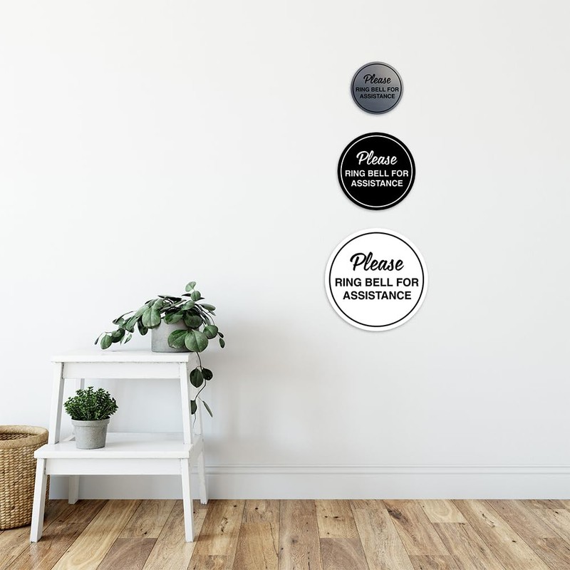 Signs ByLITA Circle Please Ring Bell for Assistance Sign (Lt