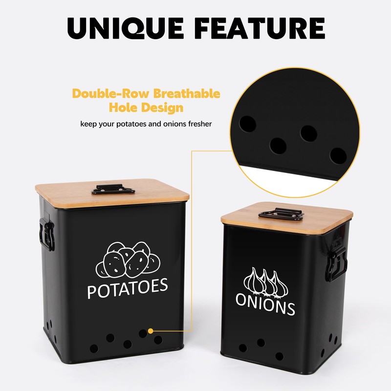 Candco Potato and Onion Storage Bin, Set of 2 Vegetable