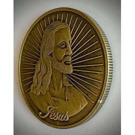 Bronze Colored Jesus Challenge Coin-New-Colle