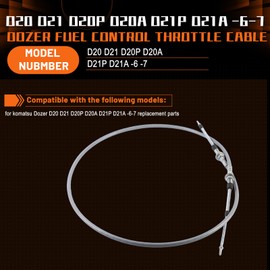PANGOLIN D20 D21 D20P D20A D21P D21A -6-7 Dozer Fuel Control Throttle Cable 75 Inch for Komatsu Excavator Spare Parts