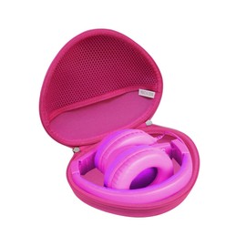 Hermitshell Hard Travel Case for iClever HS19 / iClever BTH12 Kids Headphones (Hot Pink)