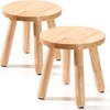 Wenqik 2 Pcs Wooden Step Stools 10 Inch Stool Matched