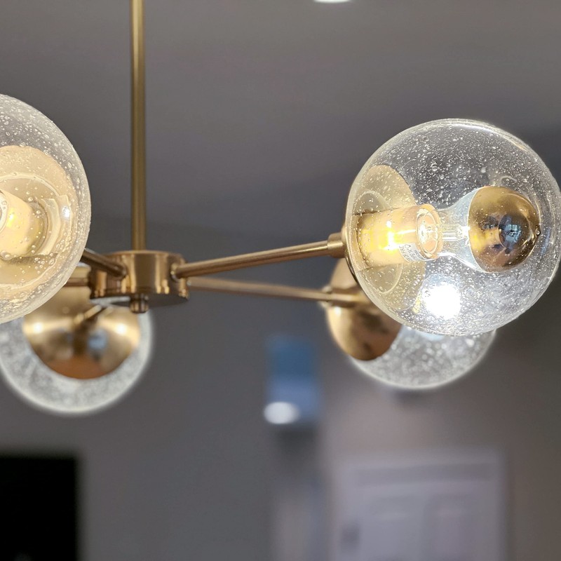 6 Inch Seedy Glass Globe Replacement Light Shade, Gracelyn Collection,