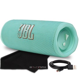 JBL Flip 6 Portable Bluetooth Wireless Speaker, IP67 Waterproof and Dustproof Built-in Battery - Teal - Boomph's Comprehensive Ultimate Performance Cloth Solution for Your On-The-Go Sound Experience