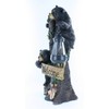 Large Black Bears Welcome Sign / Statue with Solar LED