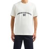 Armani Exchange Men's Big Embroidered Logo, Regular Fit, Off White,