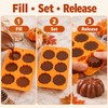 Pumpkin Silicone Mold for Fall Treats – 6-Cavity Tray for