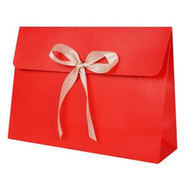 10 Pcs Envelopes Gift Box with Bow Ribbon Silky Scarf Glove Packing Bag Cardboard Large Envelopes Present Box Party Gift Wrapping Bags for Christmas Birthday Wedding Festival Present Boxes 28x21x9CM