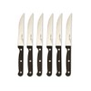 MIU France 6-Piece Gourmet Steak Knife Set, Silver/Black