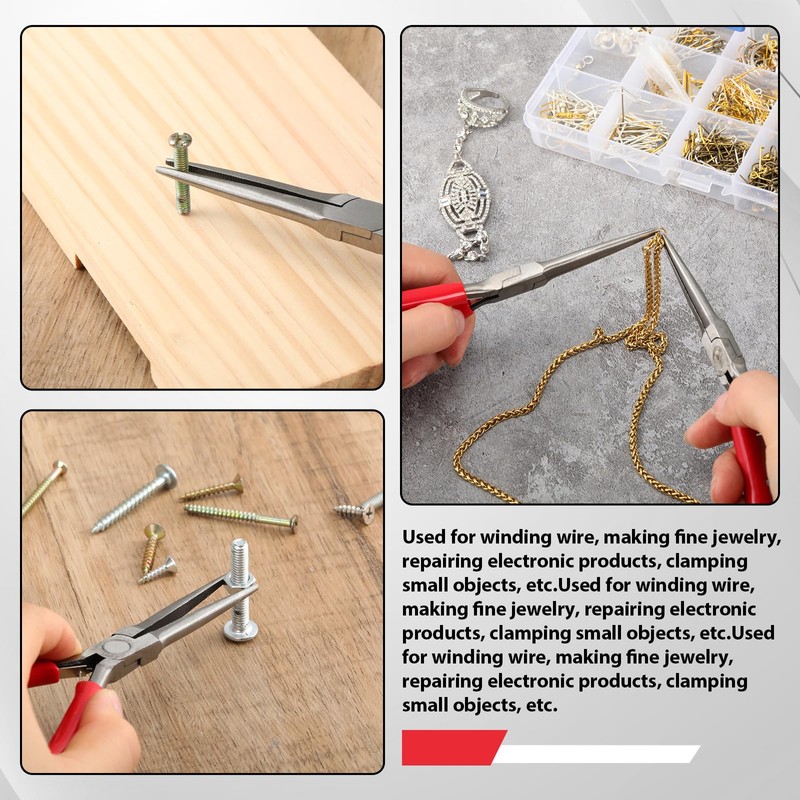 Lanties 10 Pack Mini Needle Nose Pliers Bulk, 6 Inch