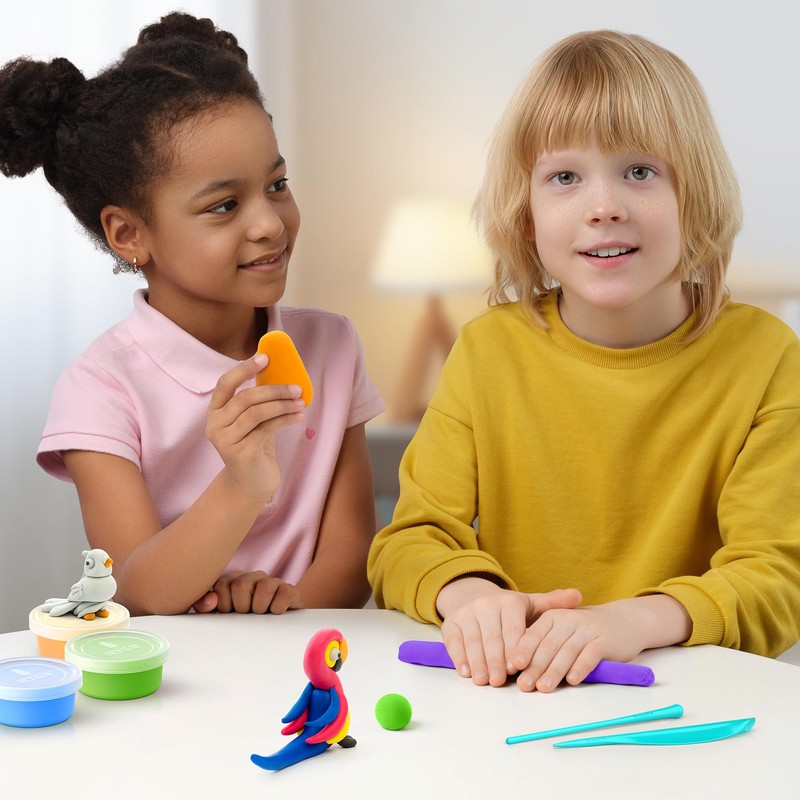 HEY CLAY Birds Set - Colourful Modeling Air Dry Clay