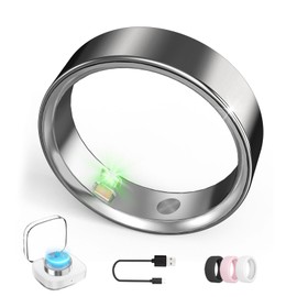 UniJethro Smart Ring with Vibration Alerts, Health Tracker Ring with Body Temperature Monitor, Heart Rate, Sleep & Fitness Tracking, Waterproof Activity Ring for Men & Women, No App Fees