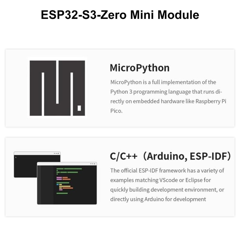 Binghe Pack of 3 ESP S3 Mini Development Board, ESP-32-S3-Zero