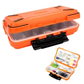Tackle Box, RoadLoo Plastic Tackle Box, Clear Hooks, Fishingtackle, Waterproof, Visible Hardbaits Hooks, Bait Container, 16 Compartments, Waterproof Box for Artificial Bait, Bait Box, Wobbler, Fishing