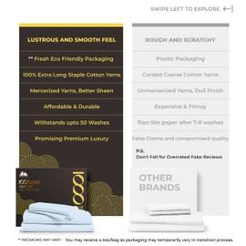 Mayfair Linen 100% Egyptian Cotton Sheets Twin XL Size - 1000 Thread Count 3 PC Light Blue Twin XL Sheet Sets Cotton, College Dorm Sheets Set, 16" Deep Pocket Luxury Soft Cooling Bed Sheets