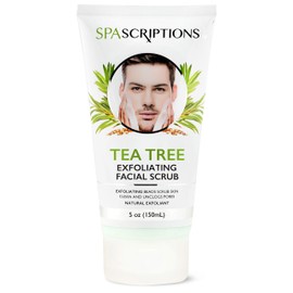 Face Exfoliating Scrub Turmeric, Tea Tree, Hyaluronic Acid & Sugar Face Wash - 5 Oz (Tea Tree)