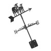 Metal Weather Vane Black Cute Animal Design Sturdy Durable Decorative