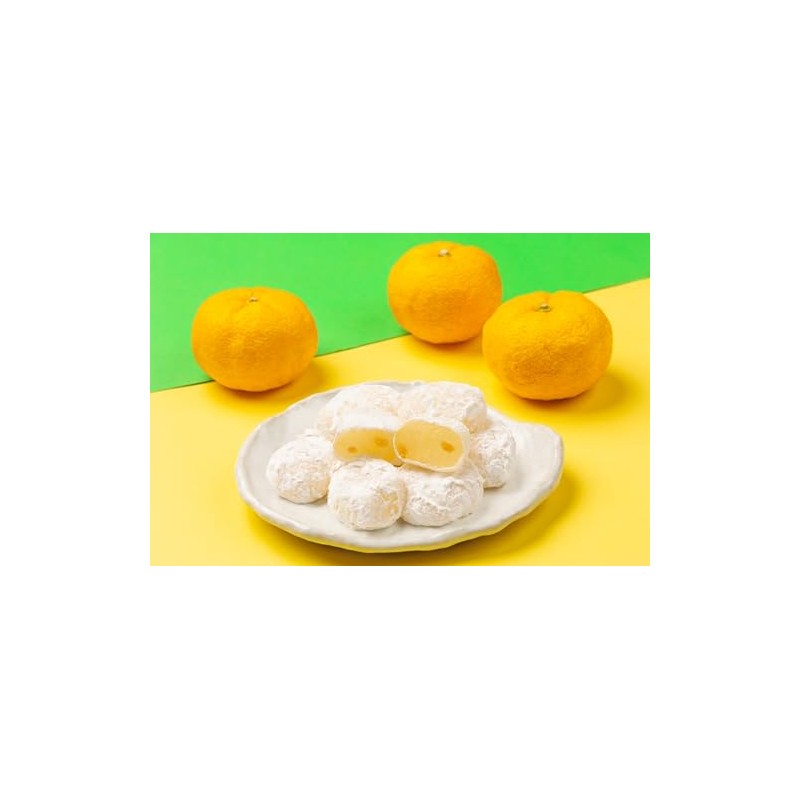 Mochi Yuzu Traditional Japanese Rice Cakes, 130g, Soft Chewy Wagashi