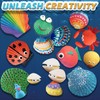 Omuyasi Glow-in-the-Dark Shells Painting Crafts, Craft Set Children from 4