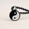 GAVU Yin Yang Pendant Onyx Stone Beaded Necklace for Men