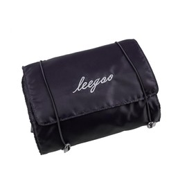 XFSRG Toiletry Bag Women's Foldable Wash Bag Cosmetic Bag Hanging Travel Toiletry Bag Luggage Organiser for Shampoo Toiletries Cosmetics, black