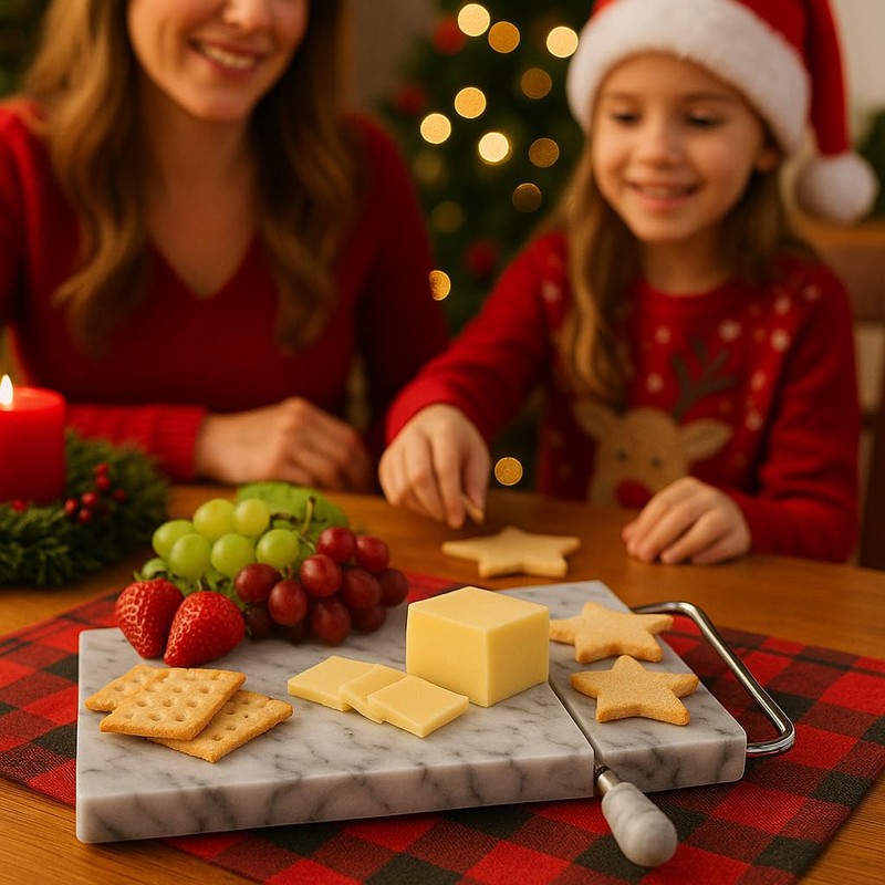 Creative Home Natural Marble Slicer Cheese, Butter Cutter with Replacement