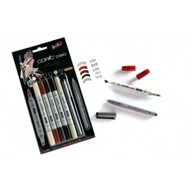 Copic Ciao 5+1 Manga Marker Set - 5 (Pack of 5 + Multiliner Pen)