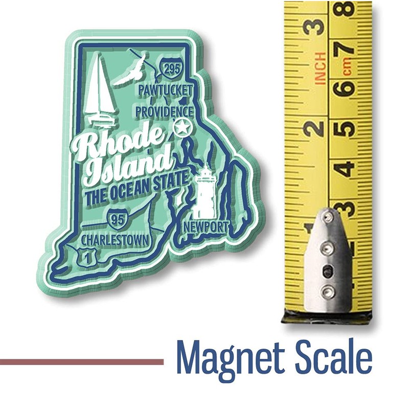 Rhode Island Premium State Magnet by Classic Magnets, 2.2" x
