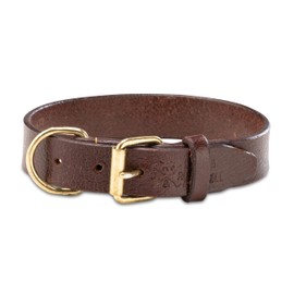 Jack & Russell Peter Original Buffalo Leather Dog Collar Sturdy & Elegant Peter (L)