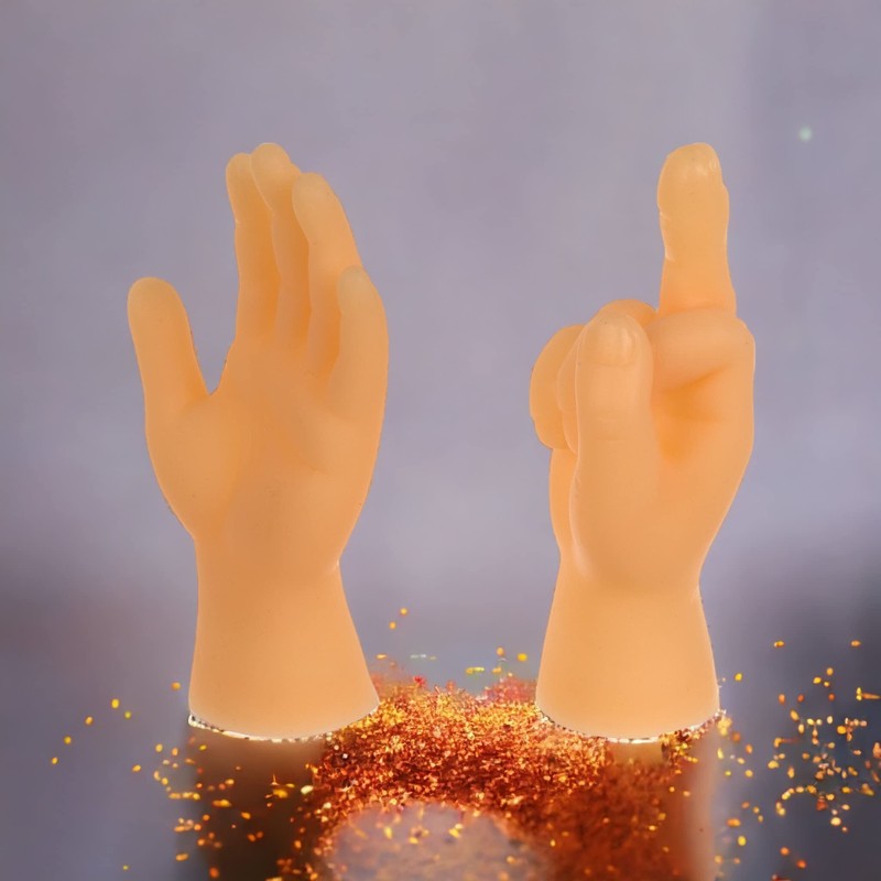 Set of 6 Finger Puppets Hand Gestures Funny Finger Puppets