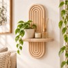Boho Wooden Wall Shelf for Display & Storage – Single