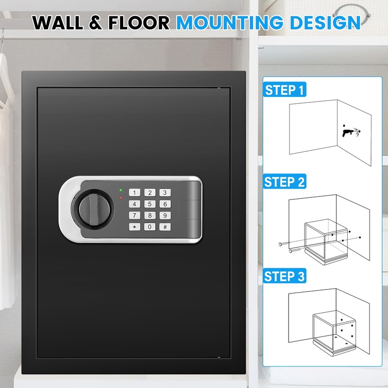 [16.54" Tall] Safe Box, 2.8 Cuft Home Safes Water and