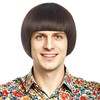 VGbeaty Men Short Straight Brown Wig Bob 60s 70s retro