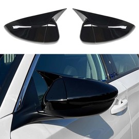 For 10th 11th Gen Accord Accessories Side Mirror Cover Exterior Rear View Mirror Cap for Honda Accord 2018 2019 2020 2021 2022 2023 2024 2025 (Bright Black)