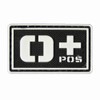 PVC Velcro Patch Blood Type Black Luminous White A+ B+