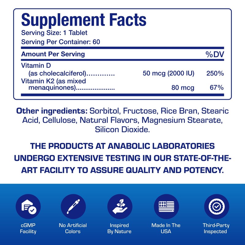 Chewable Vitamin D and K2 Supplement - Clinical D3 K2