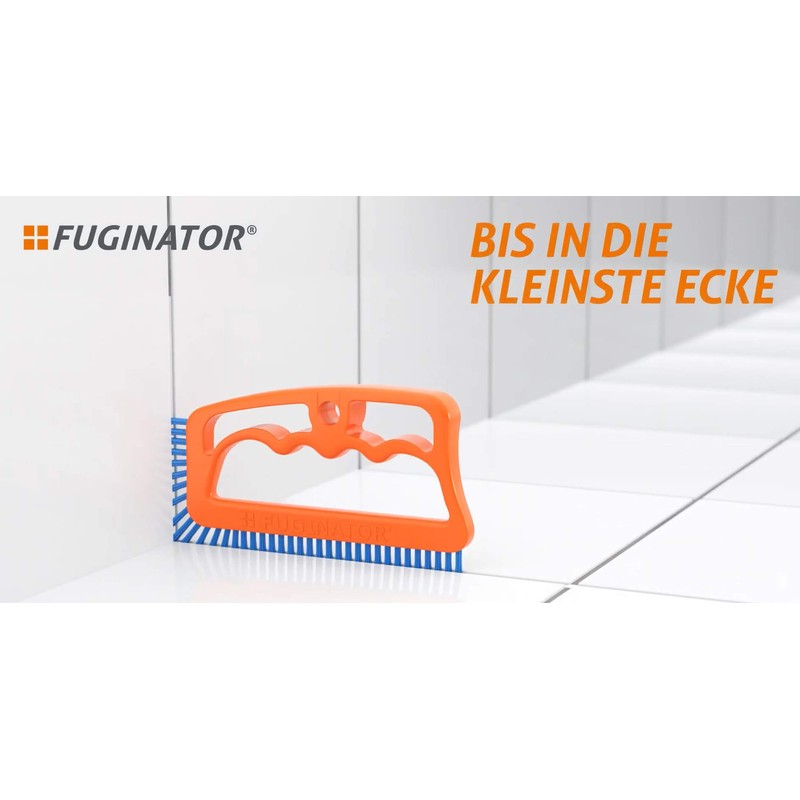 FUGINATOR® Grout Brush Orange/Grey for Cleaning Joints in Wall &