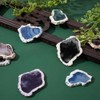SUNNYCLUE 1 Box 10Pcs Agate Light Table Slices Imitation Resin