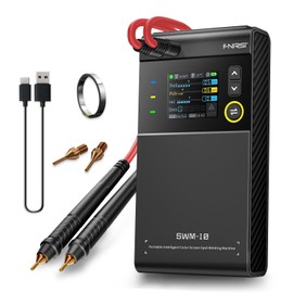 FNRSI Battery Spot Welder, 5000m Portable Handheld Spot Welder Double Pulse 4 Combination Gears Adjustable Spot Welding 0.1MM-0.25MM for Iron/Stainless Steel/Nickel Strip /18650 Battery Pack