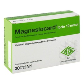 MAGNESIOCARD Forte 10 mmol Plv.z.Her.e.Lsg.z.Einn. Pack of 20