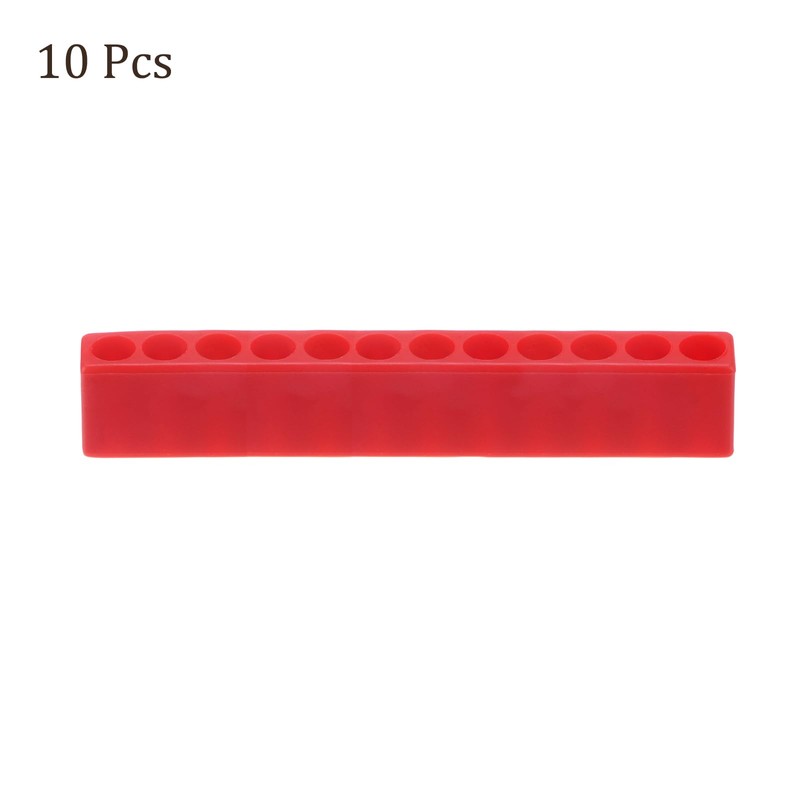 sourcing map 10pcs Plastic Hex Shank Screwdriver Bit Holder Organizer