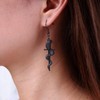 TseenYi Cross Snake Earrings Gothic Black Snake Hook Earrings Serpent