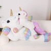 FFxiong 24 Inch Big Unicorn Stuffed Animal Plush Toy Pillow,